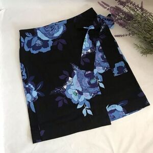 HALOGENBLACK Floral Printed Wrap Skirt Petite Size:10P